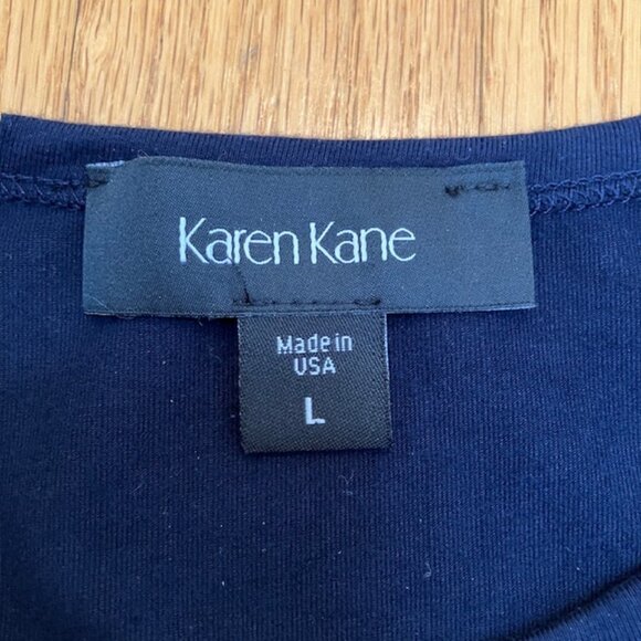 Karen Kane Erin A-Line scoop neck Jersey Dress in Navy size L - Picture 5 of 10
